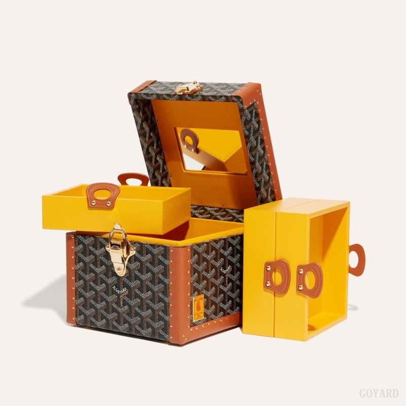 Goyard PARIS CASE Black / Brown | RRIX7327