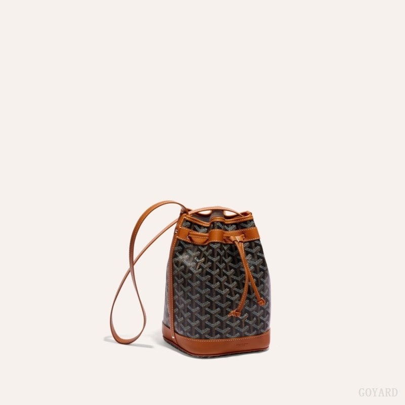 Goyard PETIT FLOT BUCKET BAG Black / Brown | XOKV2302