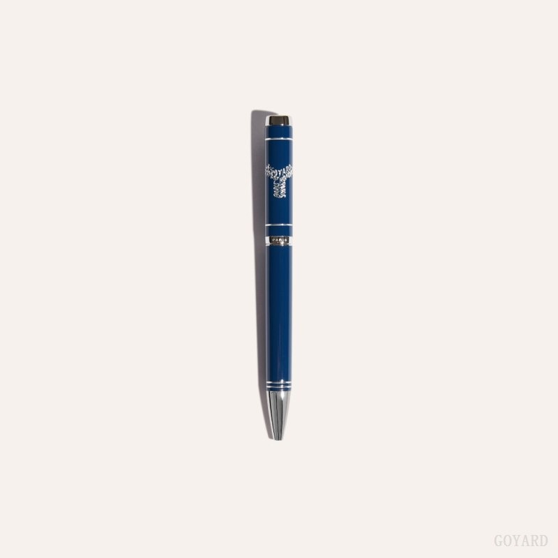 Goyard Rollerball Travel Pen Navy Blue | HFIA3766