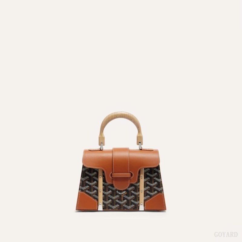 Goyard SAÏGON STRUCTURE MINI BAG Black / Brown | PWBZ3195