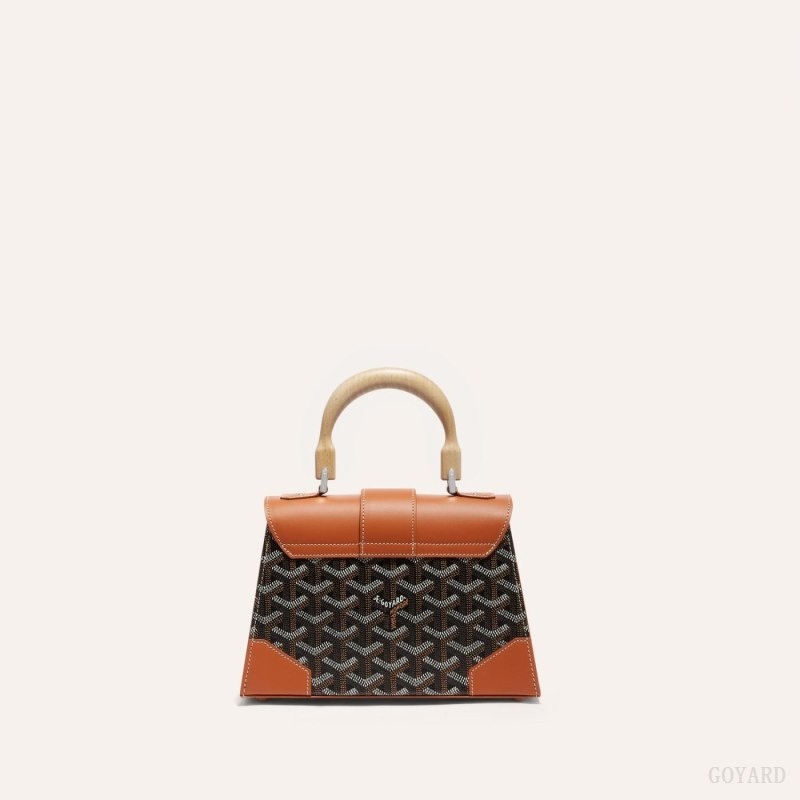 Goyard SAÏGON STRUCTURE MINI BAG Black / Brown | PWBZ3195