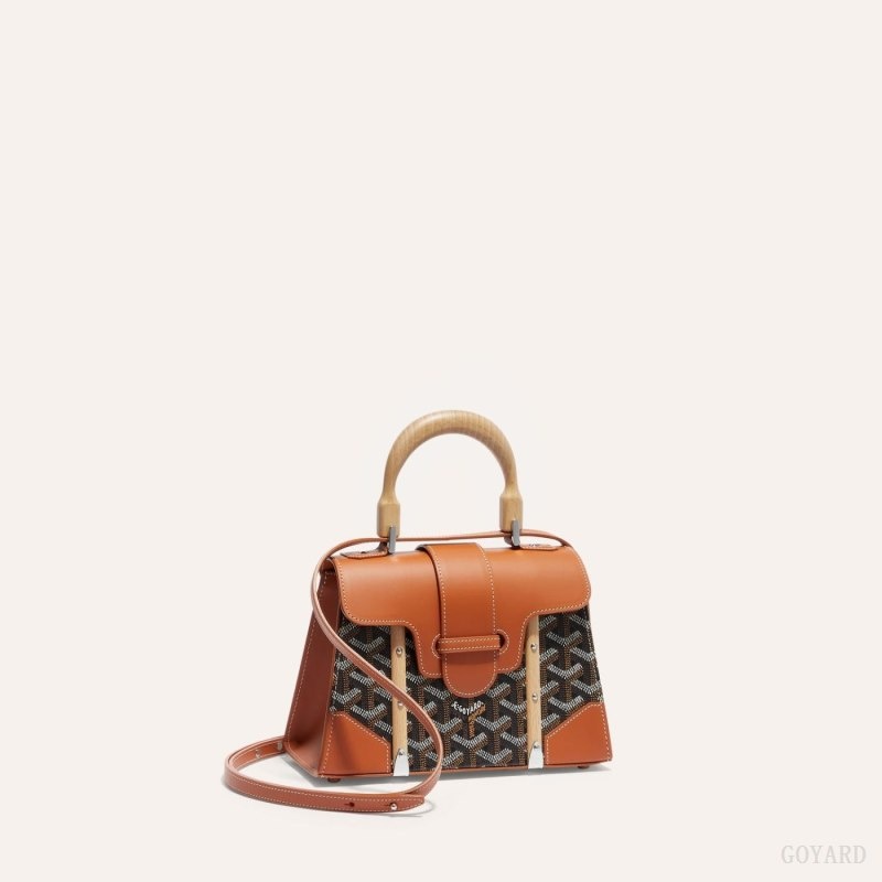 Goyard SAÏGON STRUCTURE MINI BAG Black / Brown | PWBZ3195