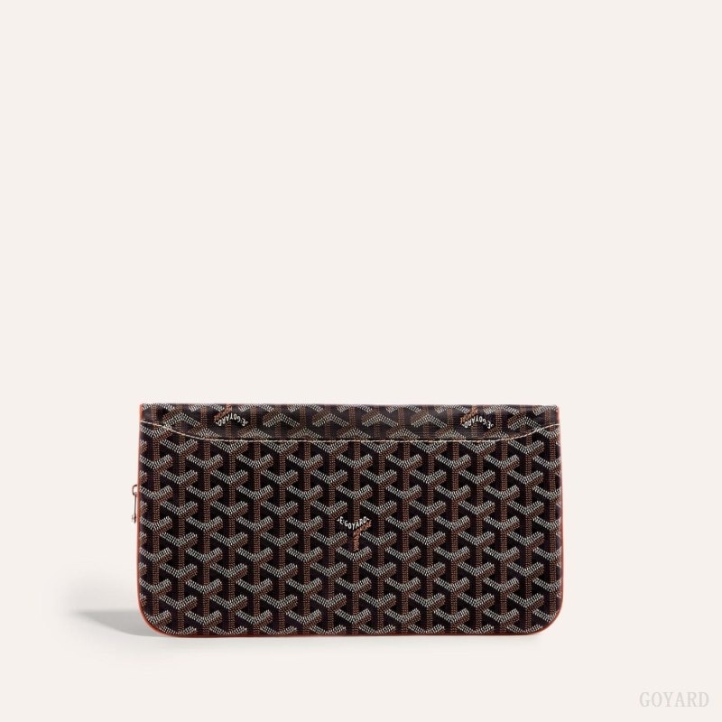 Goyard SAINTE-MARIE CLUTCH Black / Brown | NUCY9693