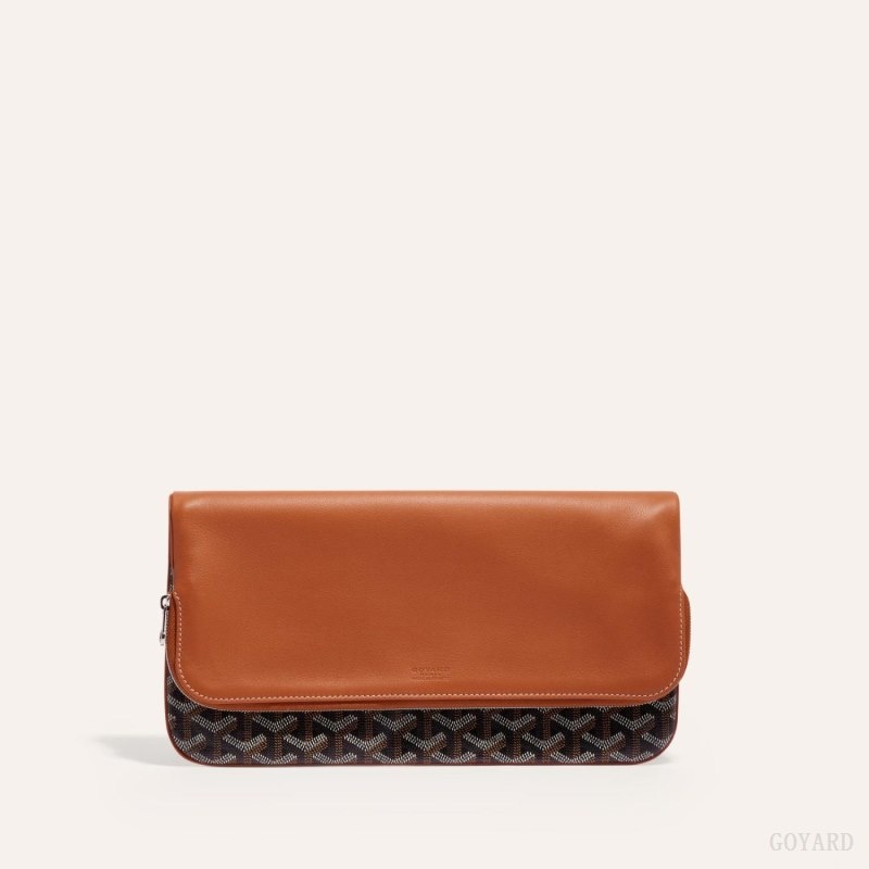 Goyard SAINTE-MARIE CLUTCH Black / Brown | NUCY9693