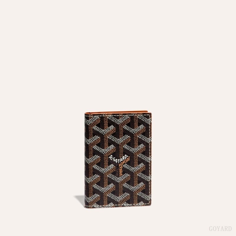 Goyard SAINT-MARC CARD WALLET Black / Brown | THBT3553