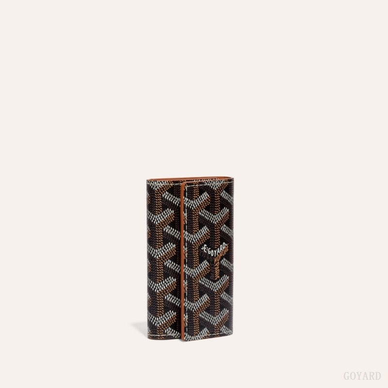 Goyard SAINT-MICHEL KEY RING Black / Brown | ZCVV9026