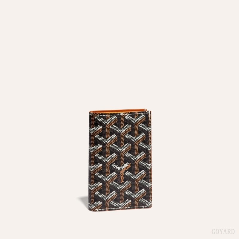 Goyard SAINT-PIERRE CARD WALLET Black / Brown | NXNK8219