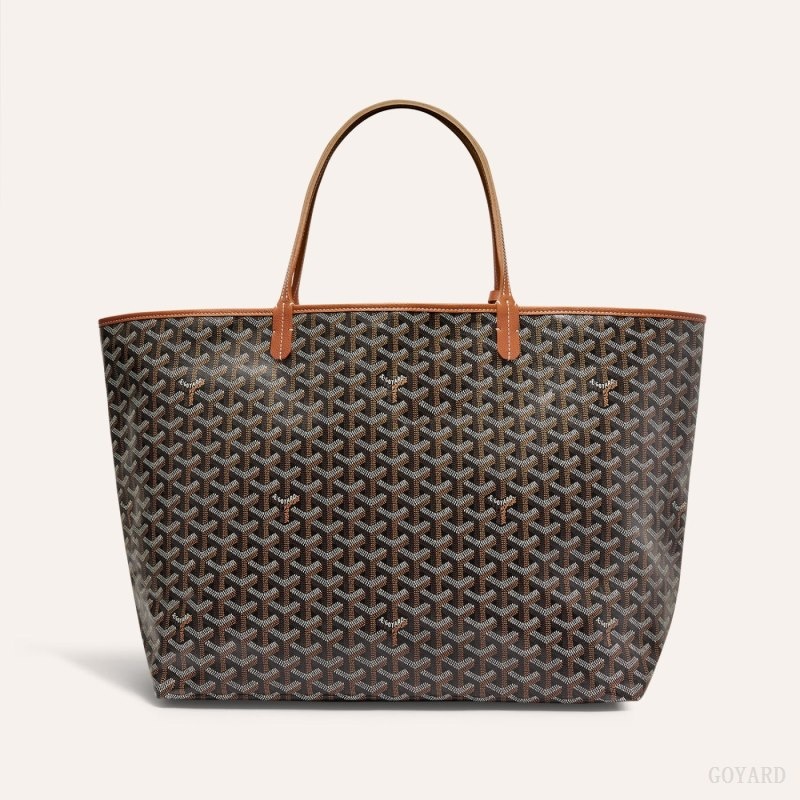 Goyard SAINT LOUIS GM BAG Black / Brown | VQKR6041