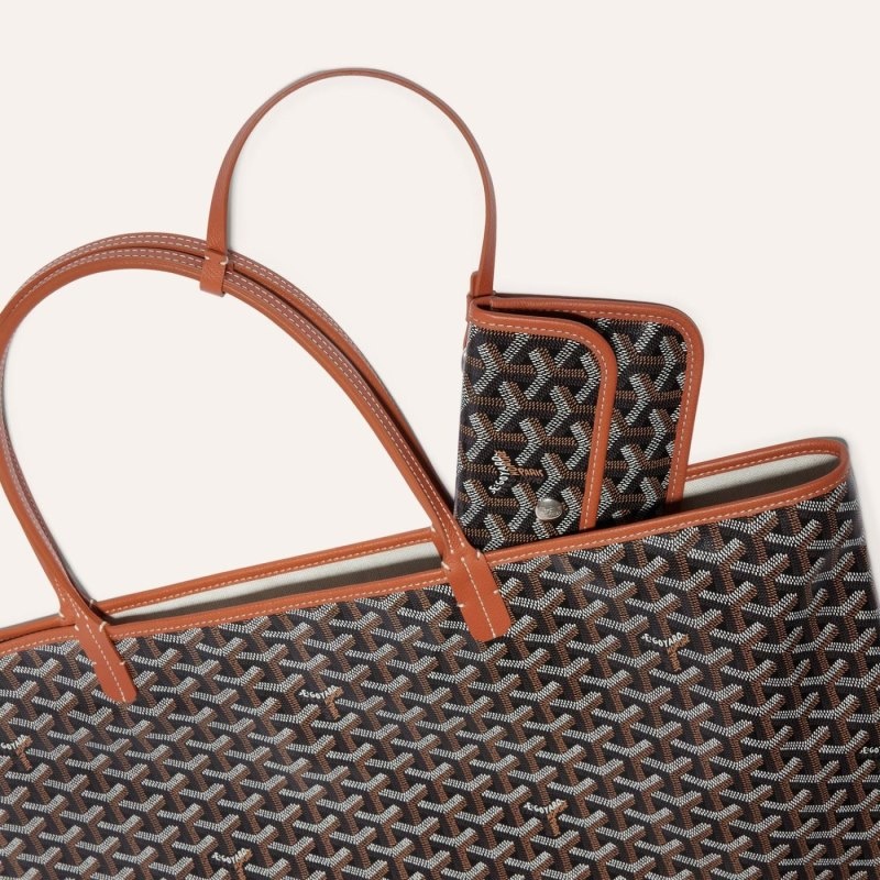 Goyard SAINT LOUIS GM BAG Black / Brown | VQKR6041