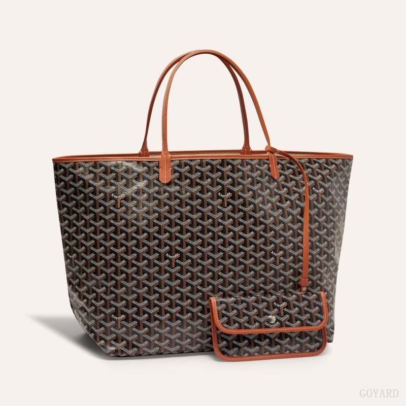 Goyard SAINT LOUIS GM BAG Black / Brown | VQKR6041