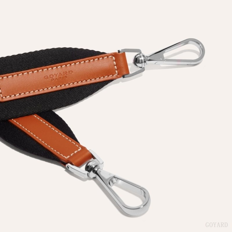 Goyard SANGLE MM STRAP Black / Brown | JPZB2204