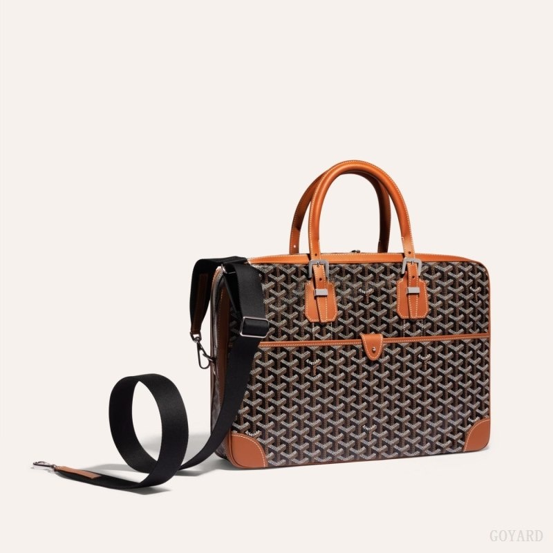 Goyard SANGLE MM STRAP Black / Brown | JPZB2204