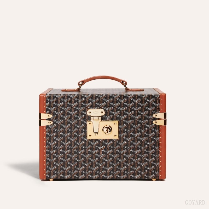 Goyard SARDAIGNE VANITY CASE Black / Brown | PNIH2754