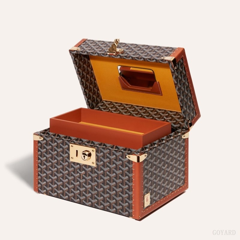 Goyard SARDAIGNE VANITY CASE Black / Brown | PNIH2754