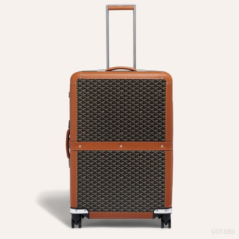 Goyard SATOLAS GM ROLLING SUITCASE Black / Brown | MHJL6891