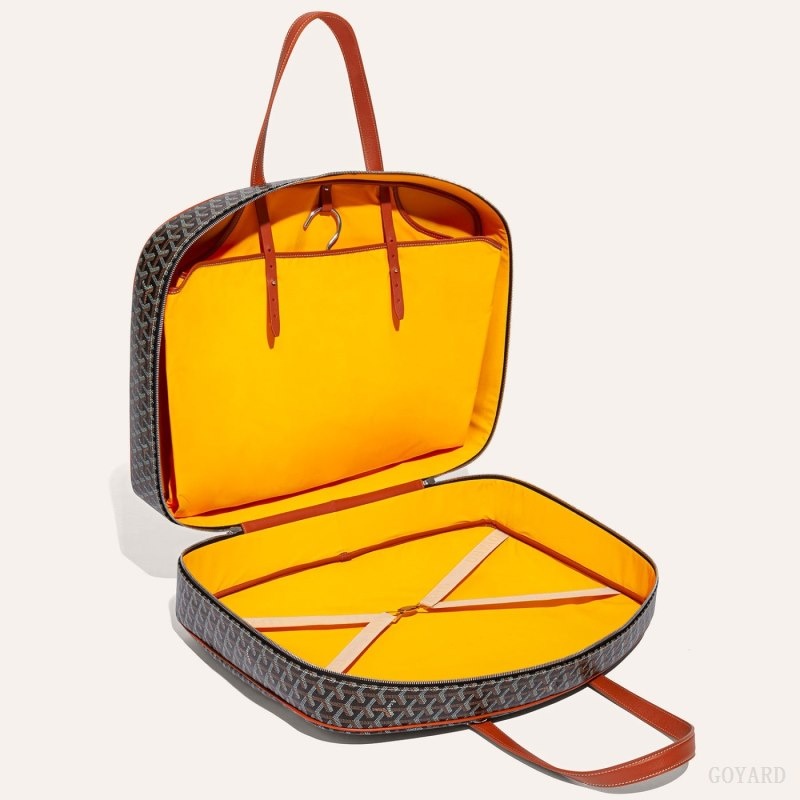 Goyard SAVILE ROW GARMENT BAG Black / Brown | RBRW4528