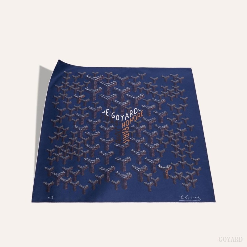 Goyard SCARF N°1 Navy Blue | TWGD2691