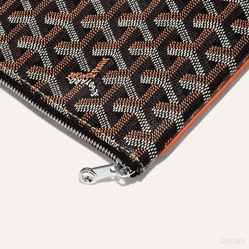 Goyard SÉNAT MM POCKET Black / Brown | ZPUW2784