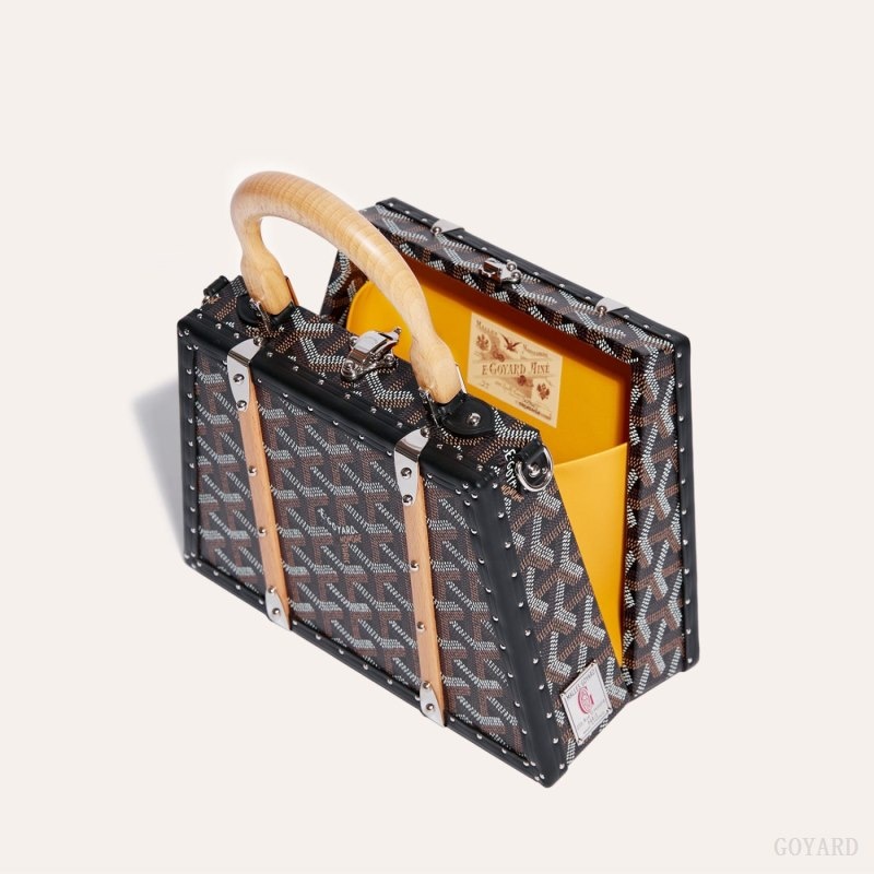 Goyard Saïgon Mini Trunk Bag Black | QZFJ7715