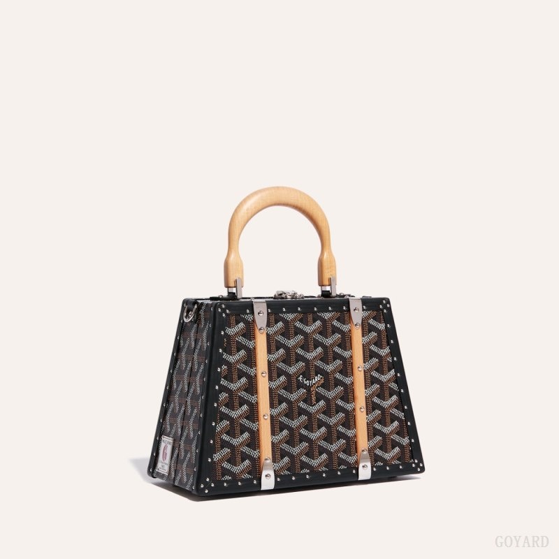 Goyard Saïgon Mini Trunk Bag Black | QZFJ7715