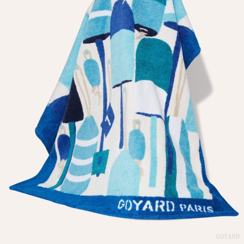 Goyard Saint Louis GM Bag and Balise Beach Towel Turquoise | VQSJ3974