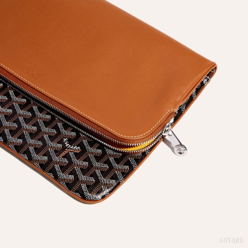 Goyard Sainte-Marie GM Clutch Black / Brown | AWOE2333