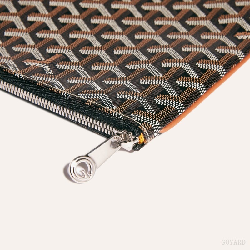 Goyard Sénat MGM Pouch Black / Brown | YKXE6215