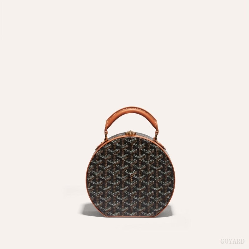 Goyard THE ALTO HATBOX TRUNK BAG Black / Brown | EGLI4102