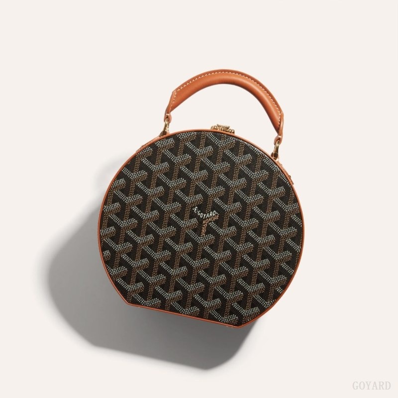 Goyard THE ALTO HATBOX TRUNK BAG Black / Brown | EGLI4102