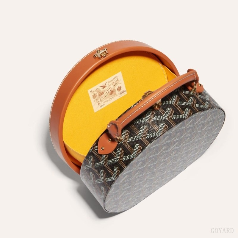 Goyard THE ALTO HATBOX TRUNK BAG Black / Brown | EGLI4102