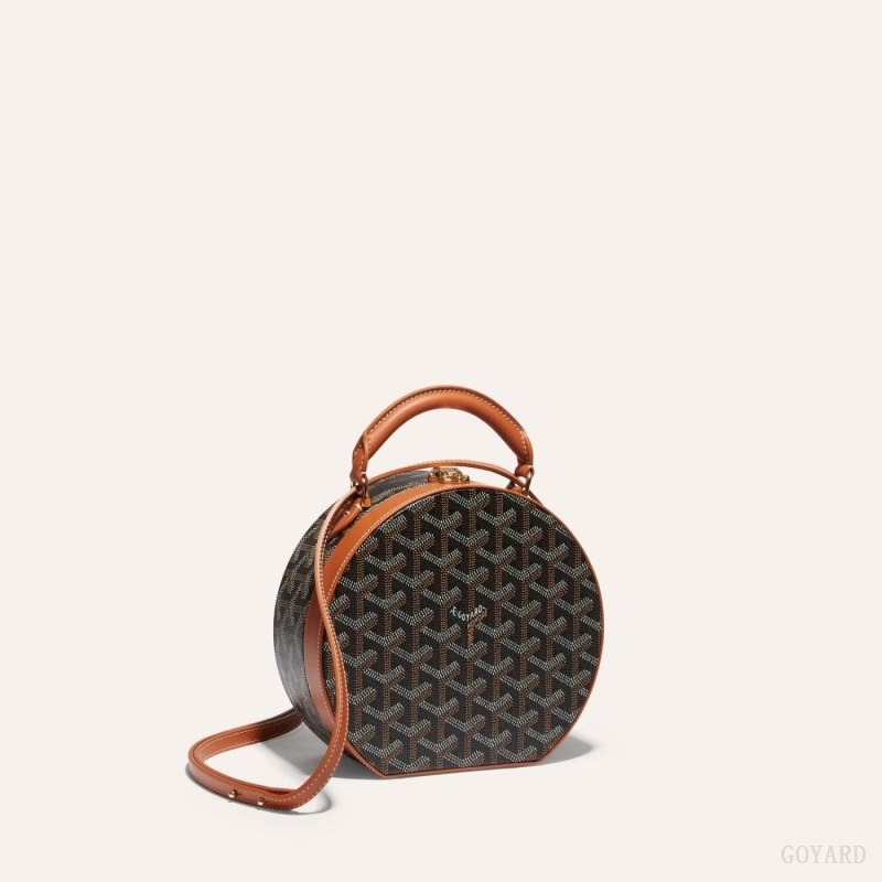 Goyard THE ALTO HATBOX TRUNK BAG Black / Brown | EGLI4102