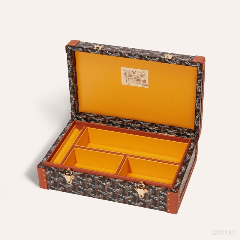 Goyard VENDÔME JEWELLERY CASE Black / Brown | RJVM5593