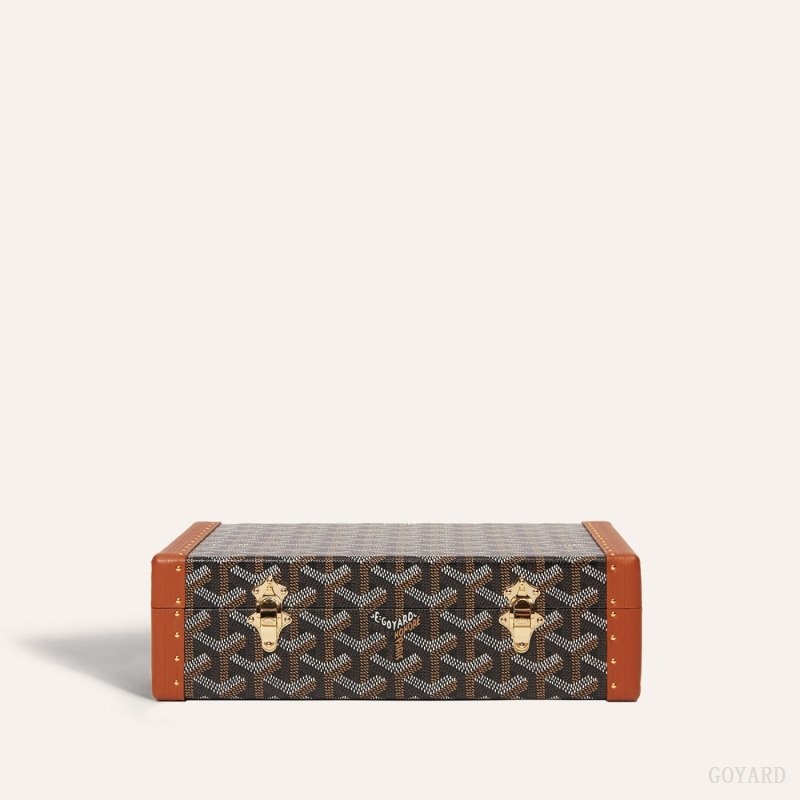 Goyard VENDÔME JEWELLERY CASE Black / Brown | RJVM5593