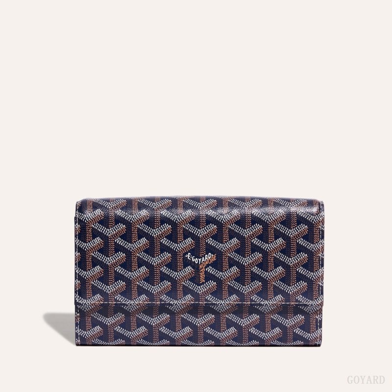 Goyard Varenne Continental Wallet Navy Blue | QSJW4577