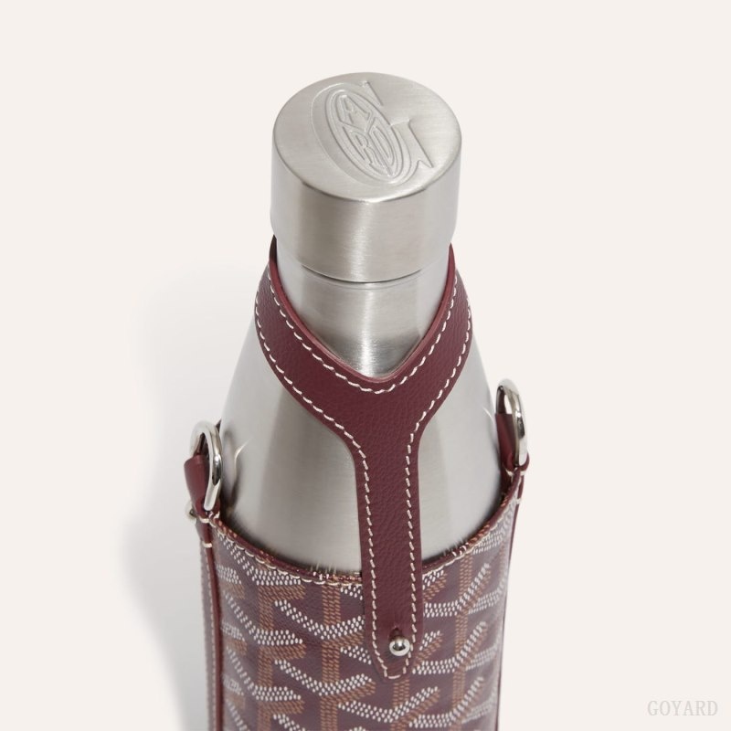 Goyard Yonne MM Case & Flask Burgundy | JLYH2562