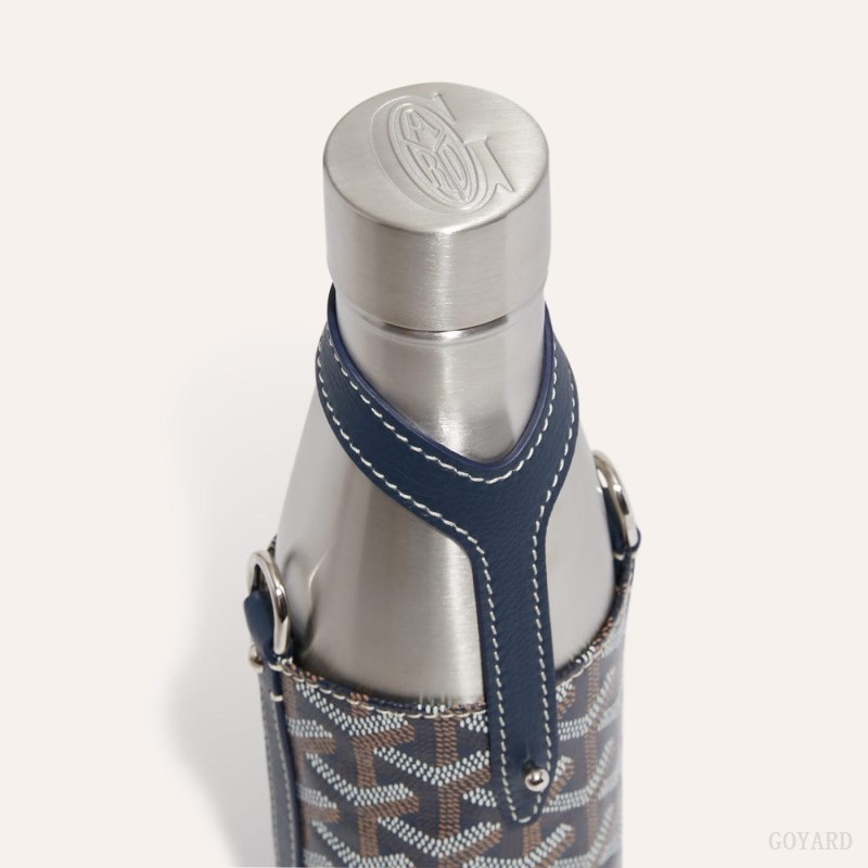 Goyard Yonne MM Case & Flask Navy Blue | ALZW2004