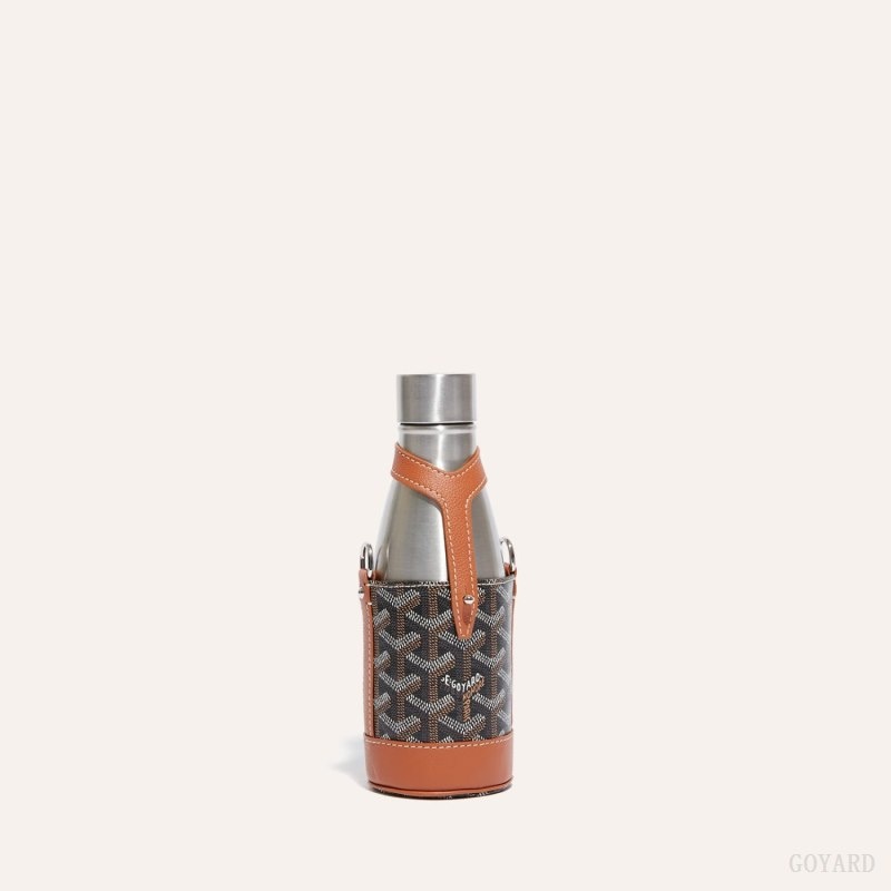 Goyard Yonne PM Case & Flask Black / Brown | MCFY3622